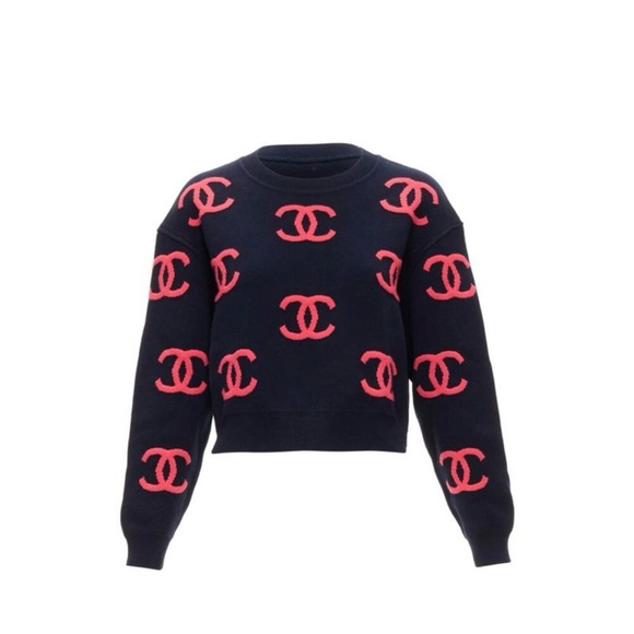 Chanel Navy & Pink Pullover - Picture 1 of 6